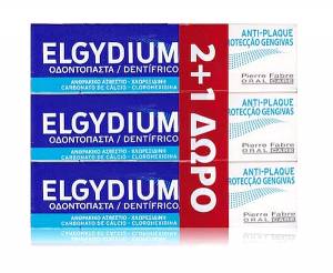 Elgydium Antiplaque Οδοντόκρεμα κατά της Πλάκας (3x100ml) 300ml